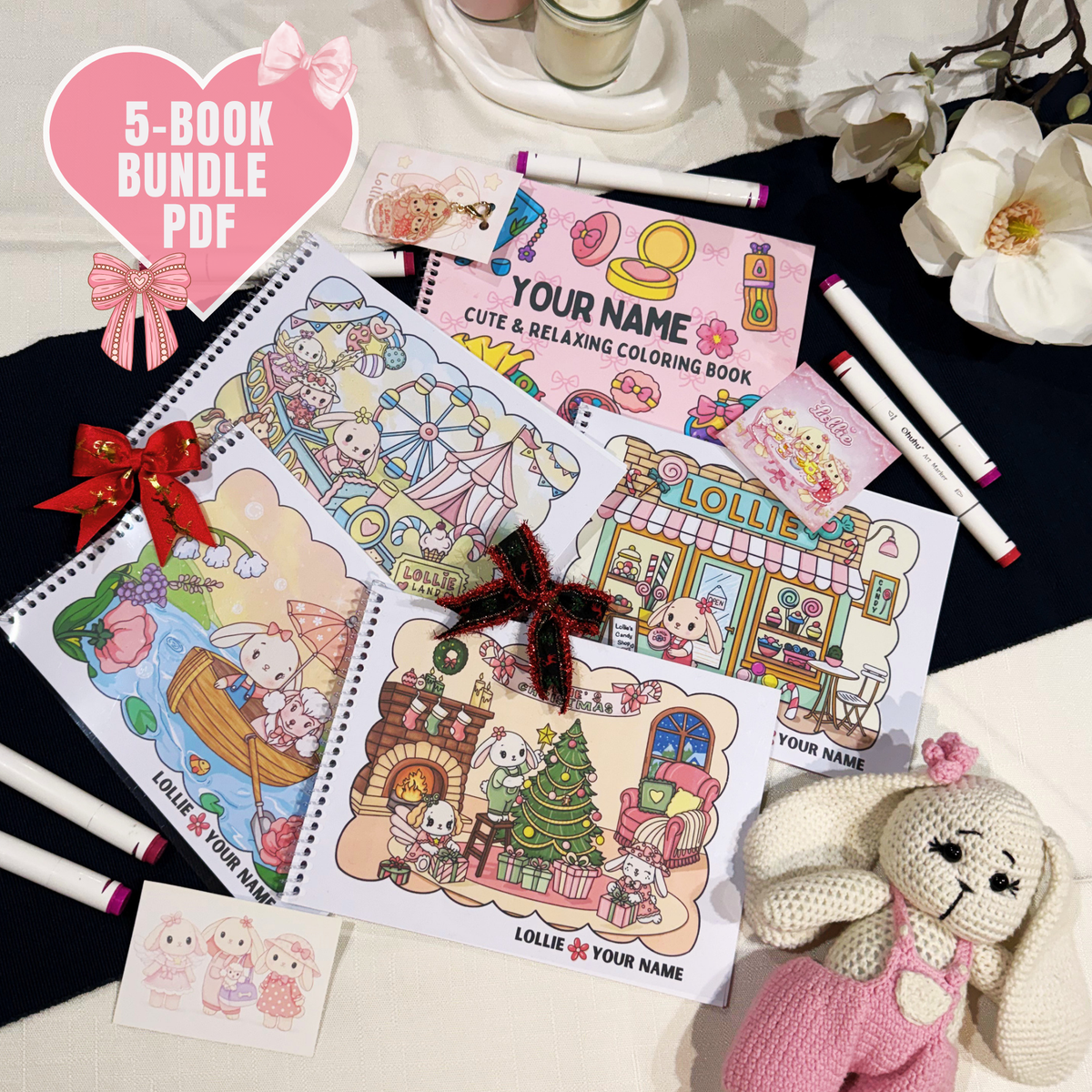 Lollie Friends 5-Book PDF Bundle 🐰 | Printable Coloring Books