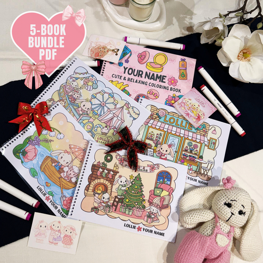 Lollie Friends 5-Book PDF Bundle 🐰 | Printable Coloring Books